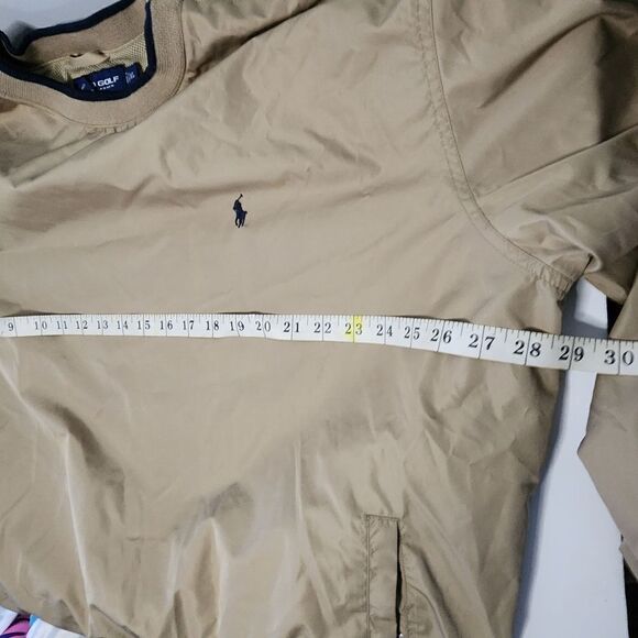 Polo by Ralph Lauren Golf Pullover Mens Tan Size XL Lined Crew Stretch Vintage - Picture 3 of 7